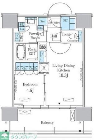 HARUMI FLAG PORT VILLAGE C棟の物件間取画像